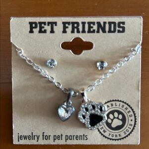 Pet Friends Necklace and Earrings Set